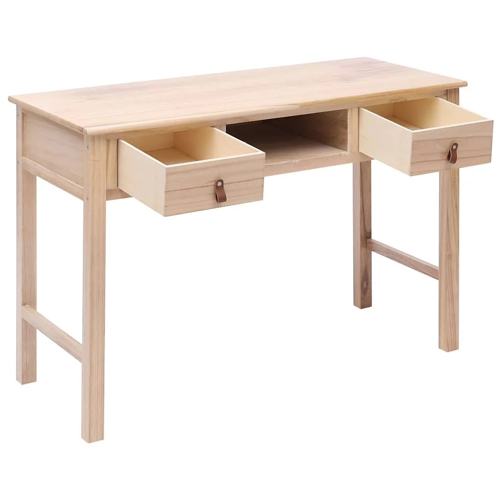 Bureau 110 x 45 x 76 cm bois naturel bois de paulownia – vue de côté