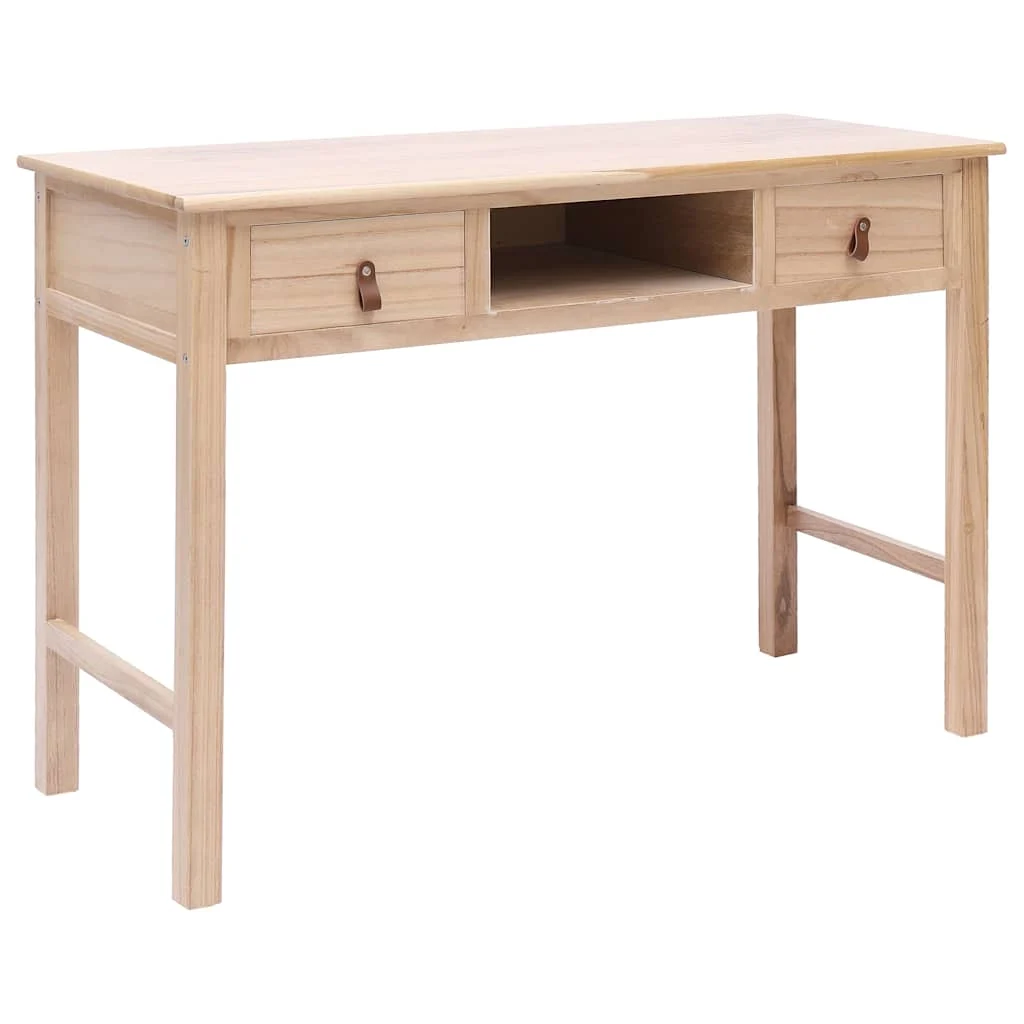 Bureau 110 x 45 x 76 cm bois naturel bois de paulownia – vue en situation