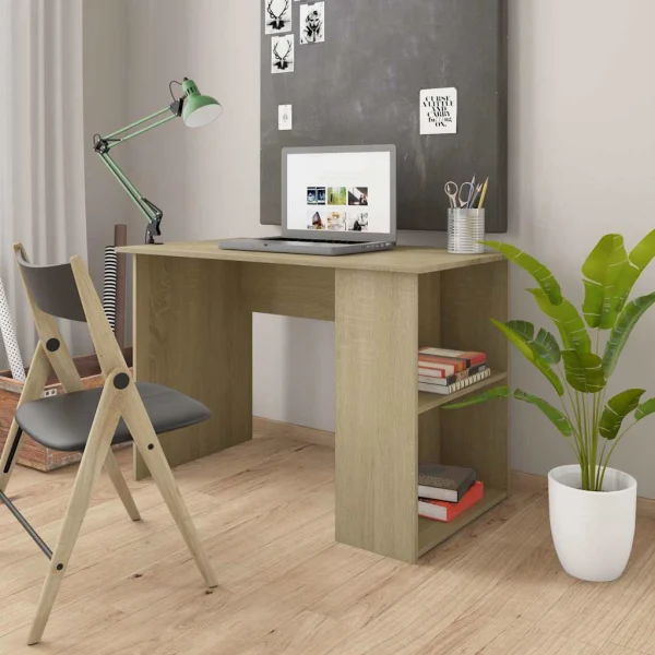 Bureau 110 x 60 x 73 cm chêne sonoma aggloméré – vue d’ensemble