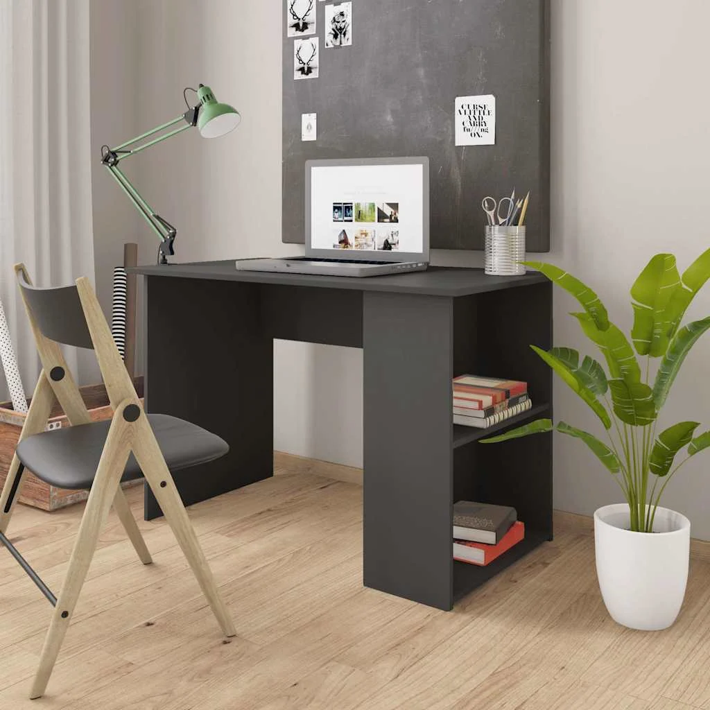 Bureau 110 x 60 x 73 cm gris aggloméré – vue d’ensemble