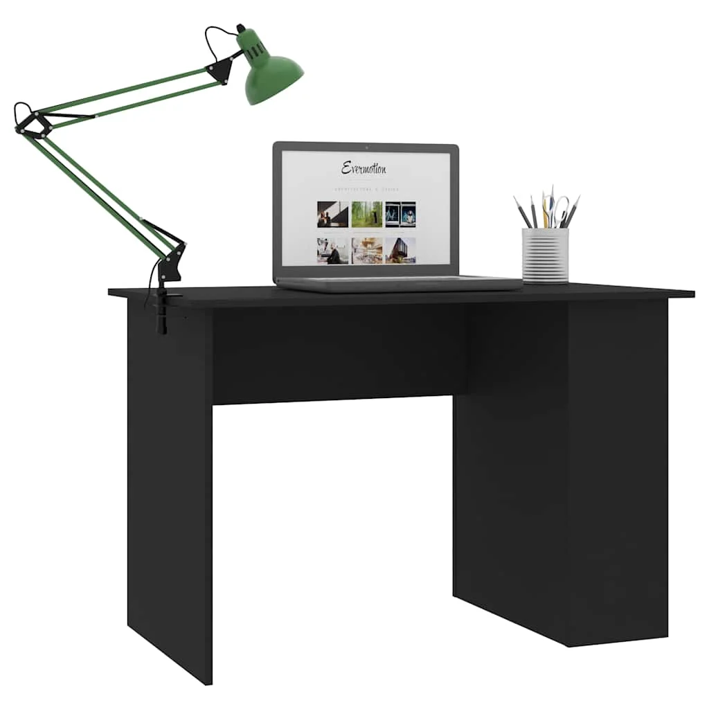 Bureau 110 x 60 x 73 cm noir aggloméré – vue de dessus