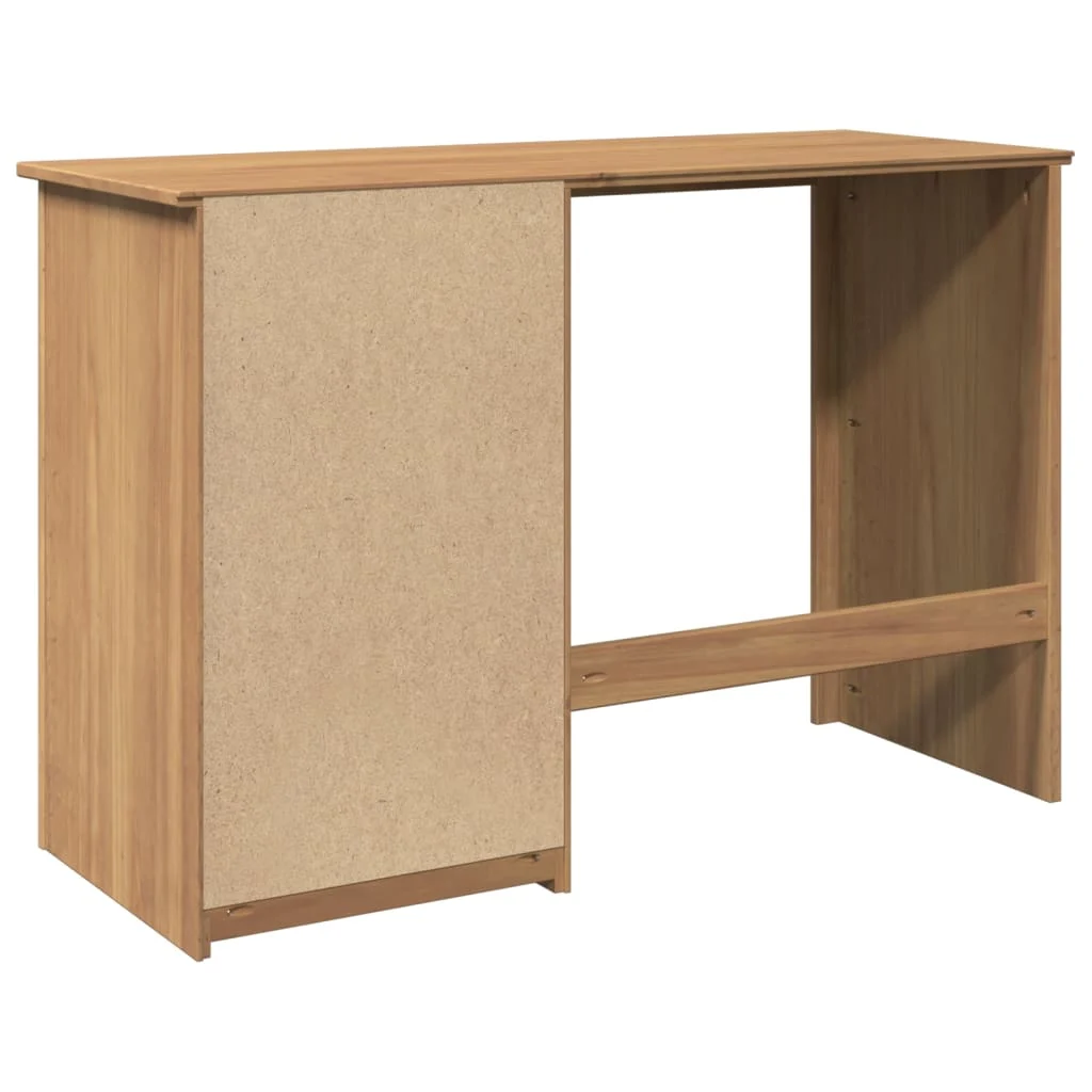 Bureau 112 x 45 x 75 cm brun bois massif – vue de dos