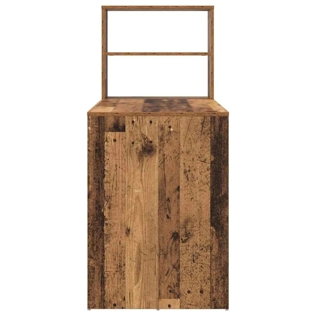Bureau 113 x 54 x 120 cm bois ancien bois d'ingénierie – vue de dos