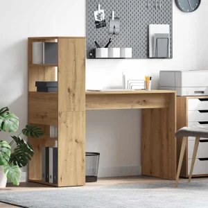 Bureau 113 x 54 x 120 cm chêne artisanal bois d'ingénierie – vue d’ensemble