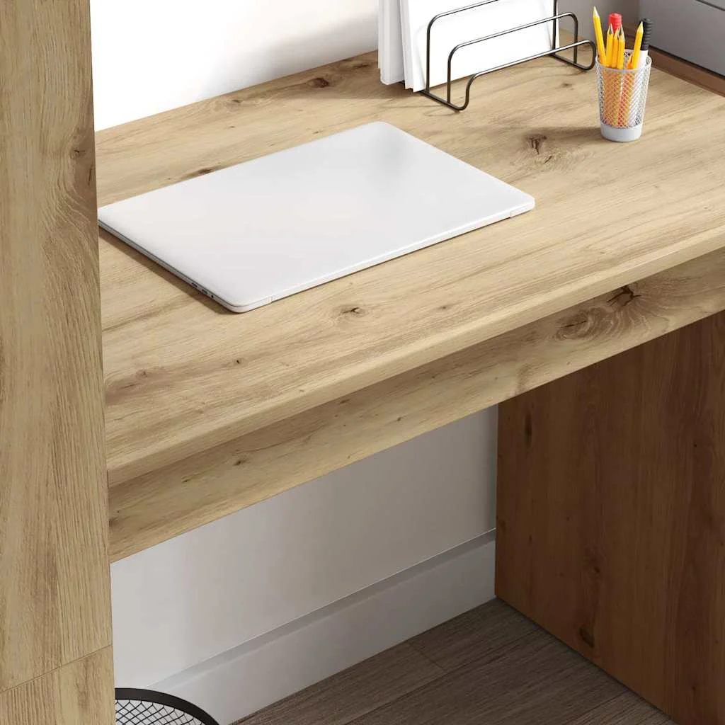 Bureau 113 x 54 x 120 cm chêne artisanal bois d'ingénierie – vue en situation