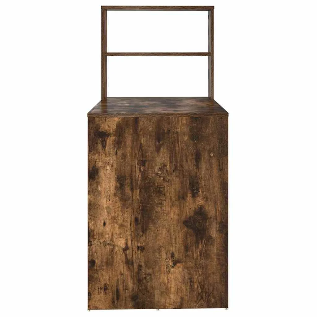 Bureau 113 x 54 x 120 cm chêne fumé bois d'ingénierie – vue de dos