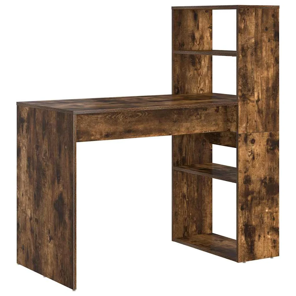Bureau 113 x 54 x 120 cm chêne fumé bois d'ingénierie – vue de côté