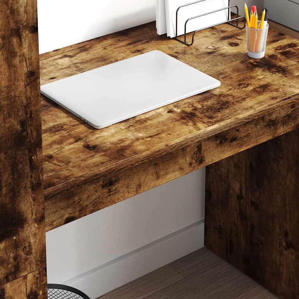 Bureau 113 x 54 x 120 cm chêne fumé bois d'ingénierie – vue en situation