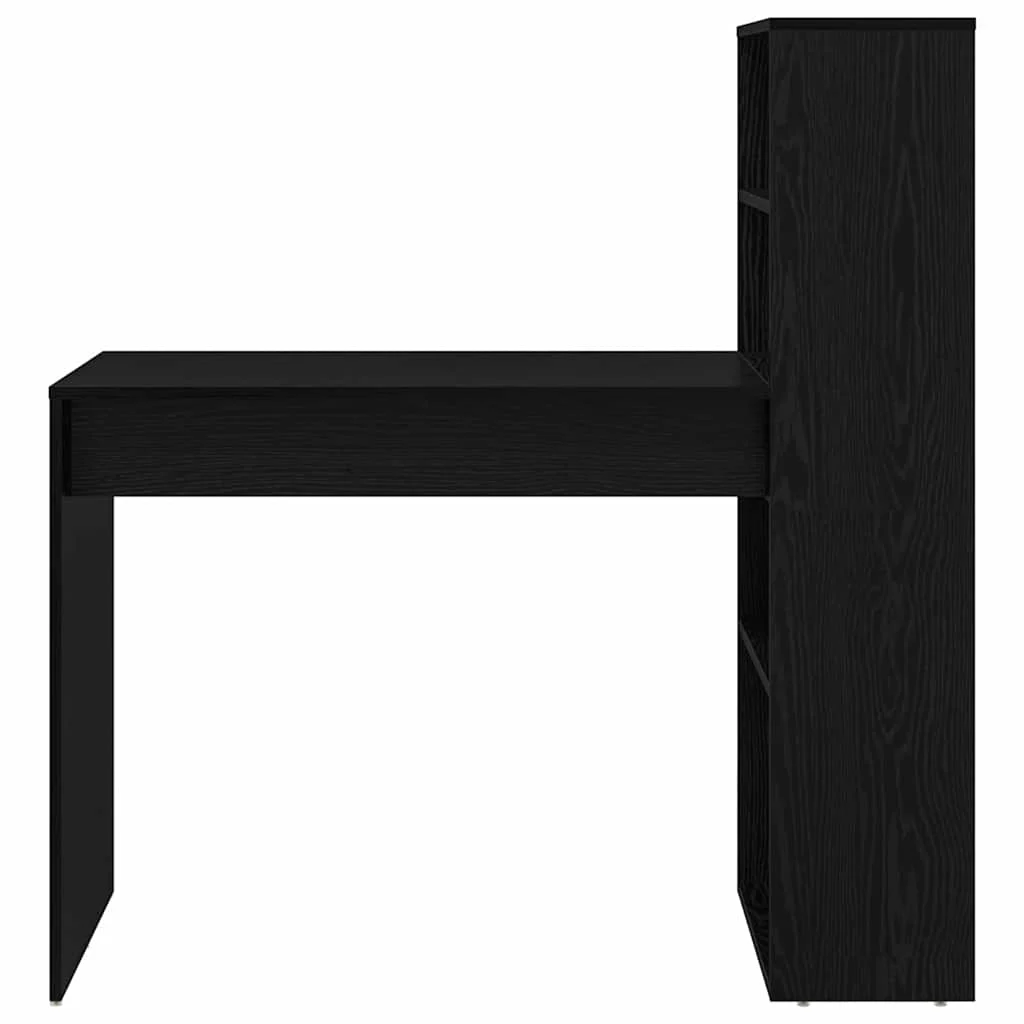 Bureau 113 x 54 x 120 cm chêne noir bois d'ingénierie – vue de dessus