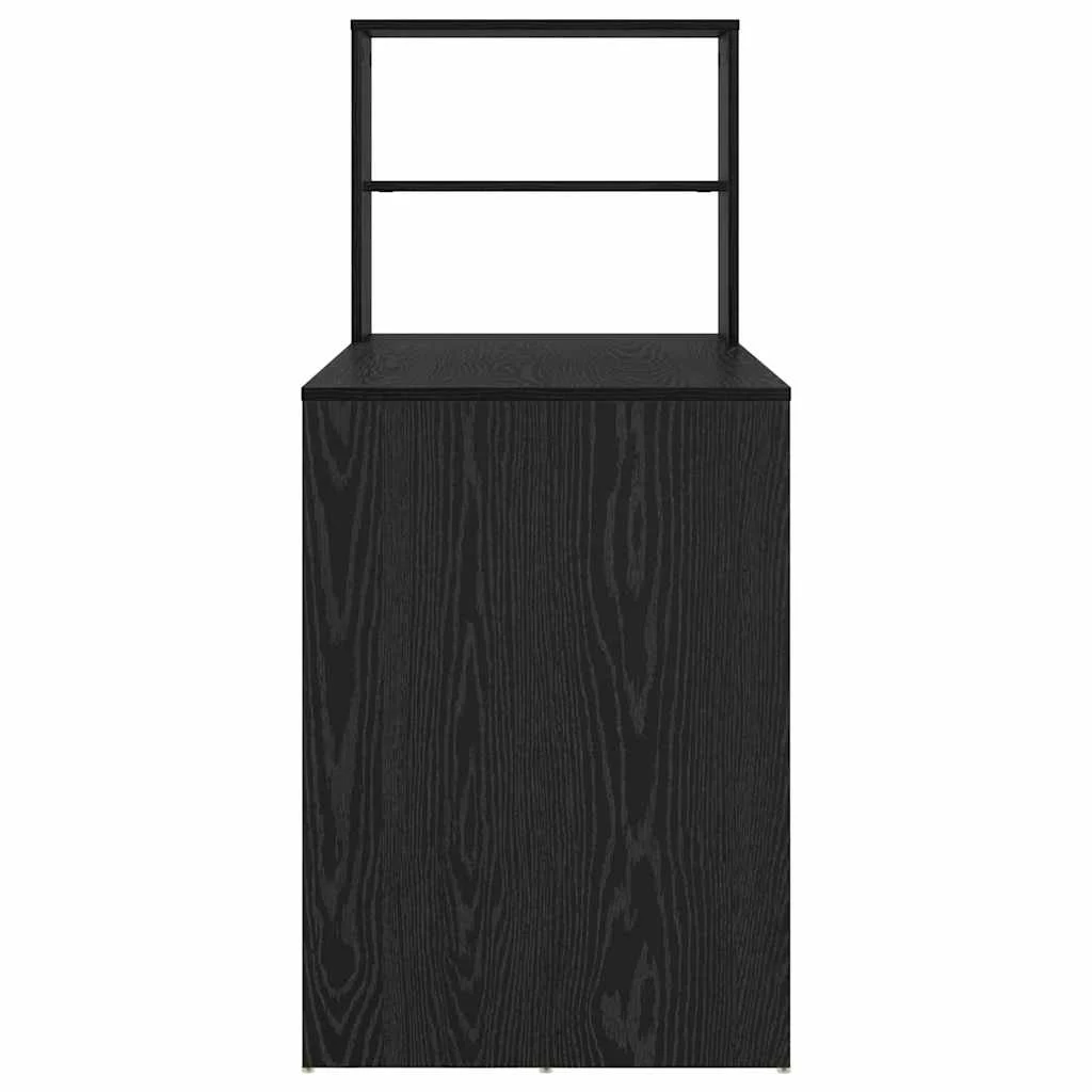 Bureau 113 x 54 x 120 cm chêne noir bois d'ingénierie – vue de dos