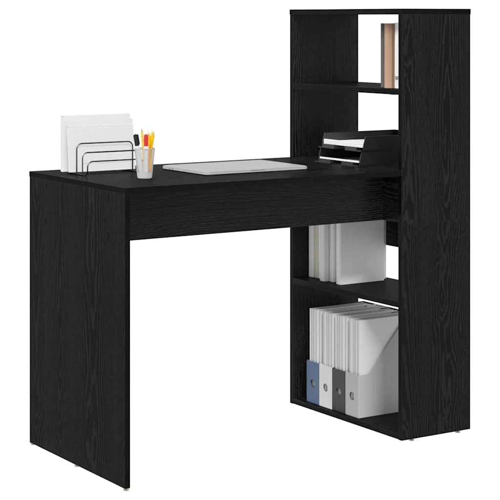 Bureau 113 x 54 x 120 cm chêne noir bois d'ingénierie – vue de détail