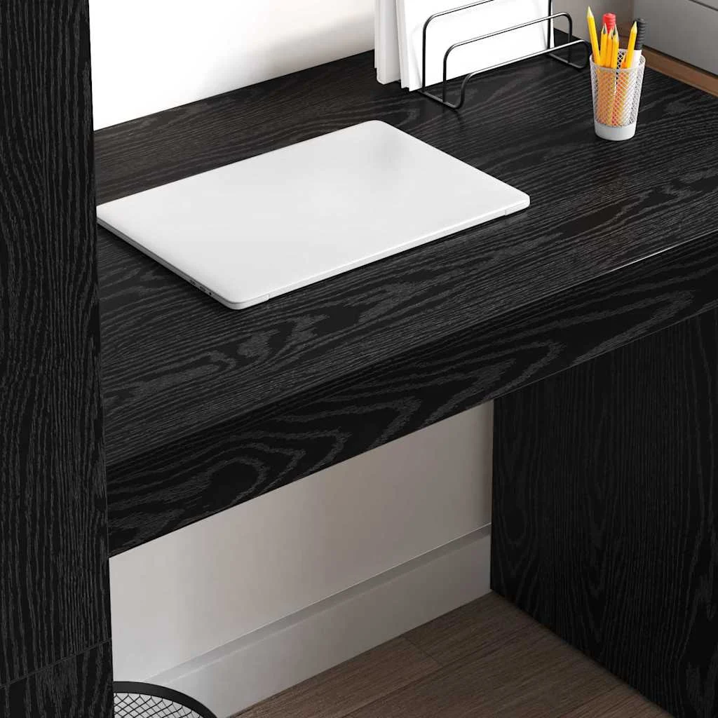 Bureau 113 x 54 x 120 cm chêne noir bois d'ingénierie – vue en situation