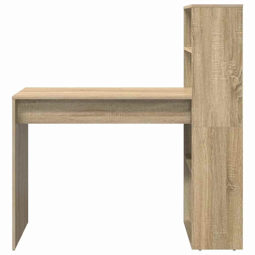 Bureau 113 x 54 x 120 cm chêne sonoma bois d'ingénierie – vue de dessus