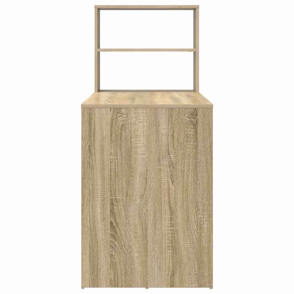Bureau 113 x 54 x 120 cm chêne sonoma bois d'ingénierie – vue de dos