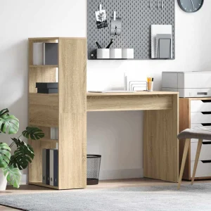 Bureau 113 x 54 x 120 cm chêne sonoma bois d'ingénierie – vue d’ensemble