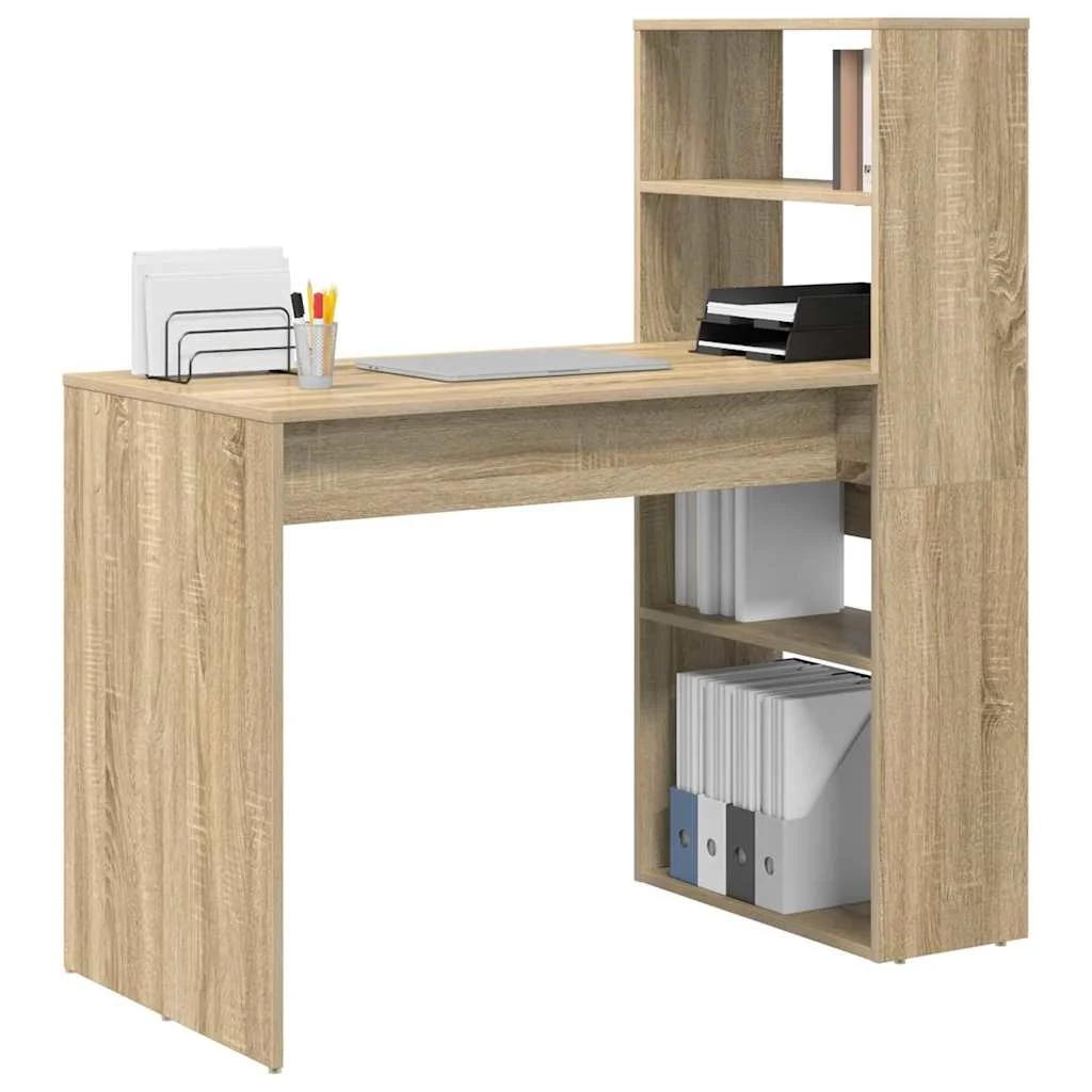 Bureau 113 x 54 x 120 cm chêne sonoma bois d'ingénierie – vue de détail