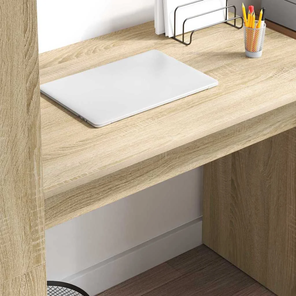 Bureau 113 x 54 x 120 cm chêne sonoma bois d'ingénierie – vue en situation