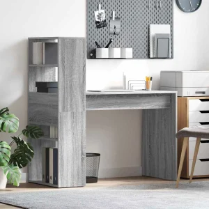 Bureau 113 x 54 x 120 cm sonoma gris bois d'ingénierie – vue d’ensemble