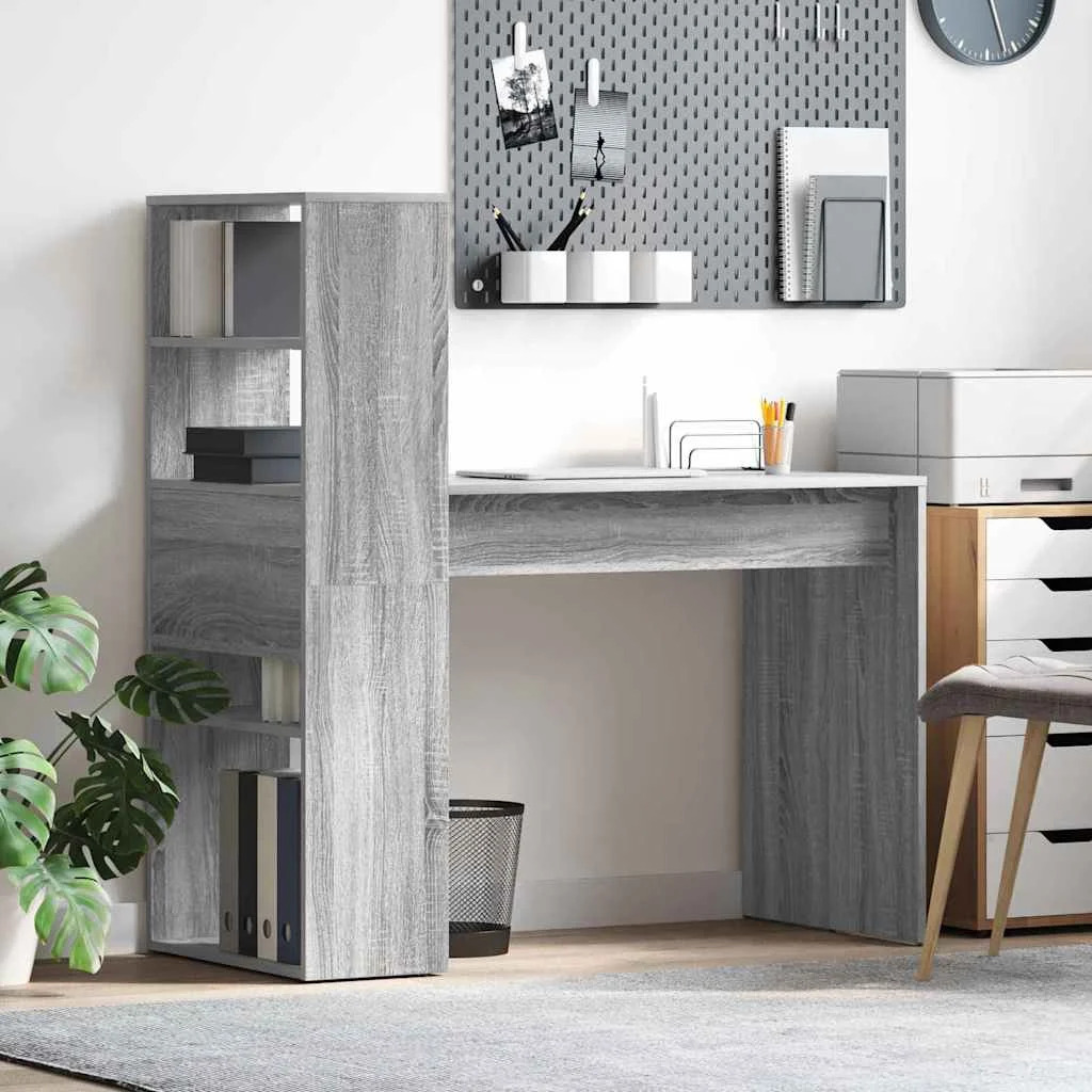 Bureau 113 x 54 x 120 cm sonoma gris bois d'ingénierie – vue d’ensemble
