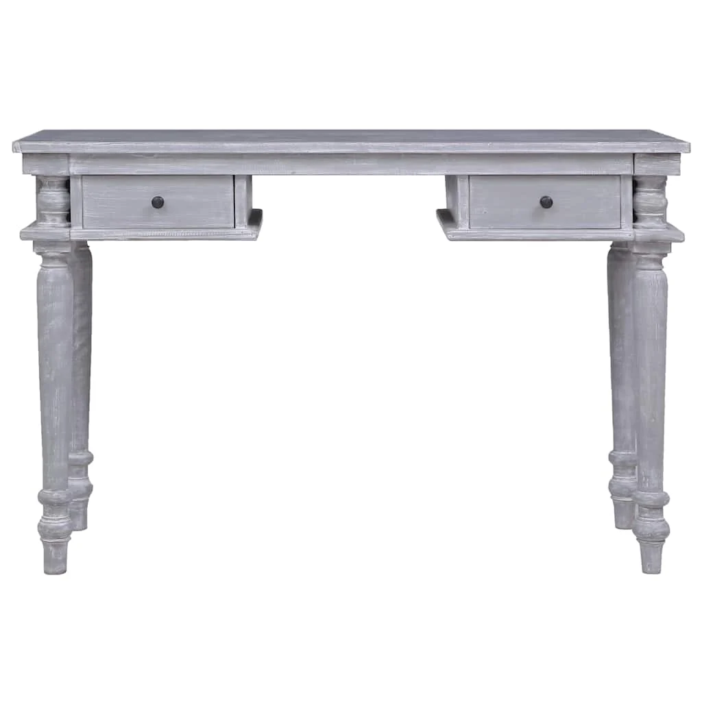 Bureau 115 x 50 x 78 cm gris bois massif d'acajou – vue de détail
