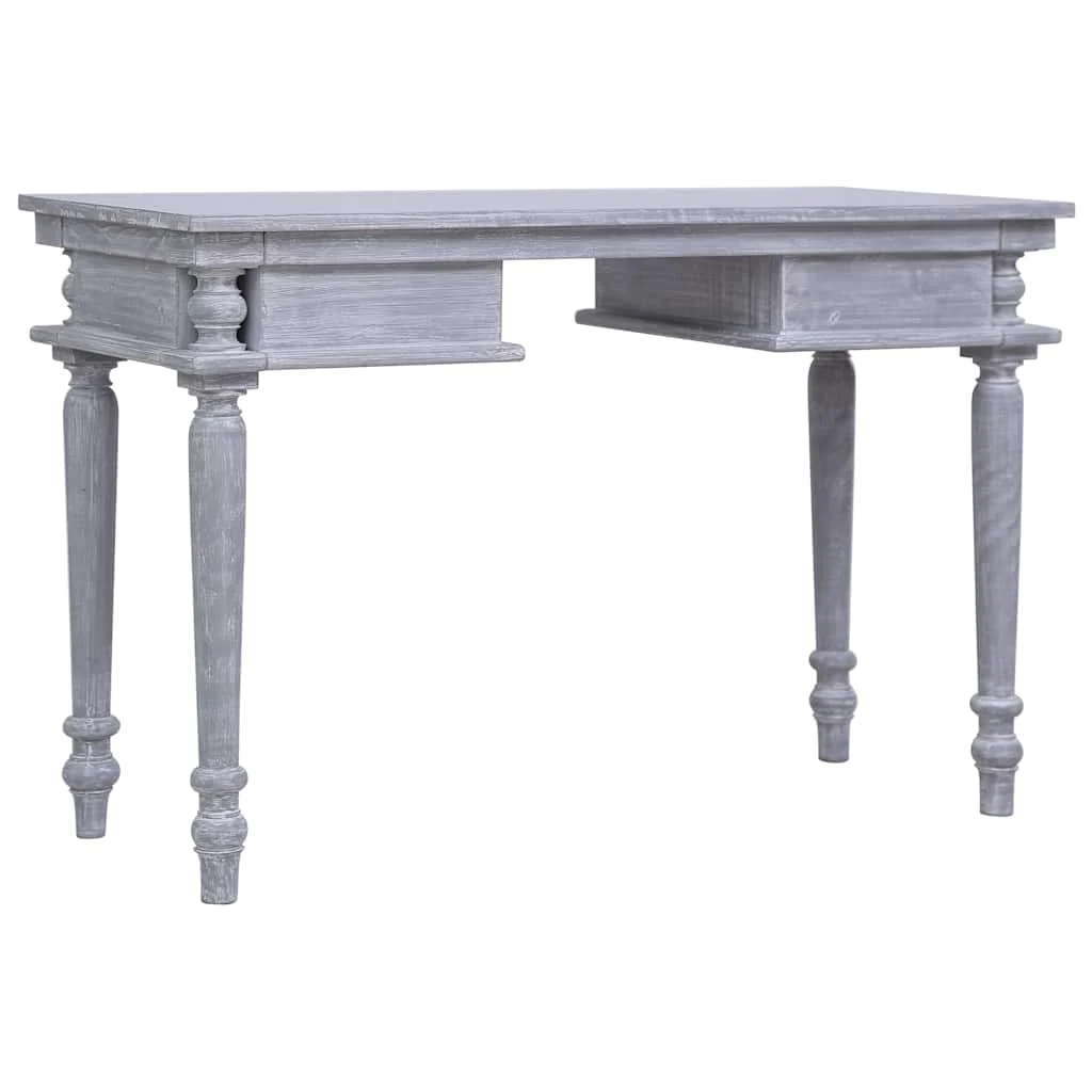 Bureau 115 x 50 x 78 cm gris bois massif d'acajou – vue en situation