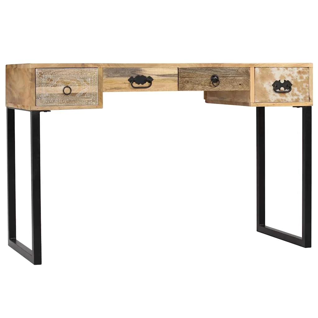 Bureau 117 x 50 x 76 cm marron bois massif de manguier – vue en situation