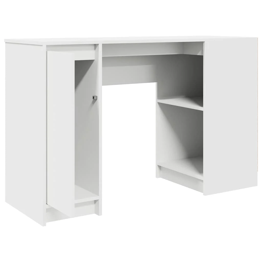 Bureau 120 x 42 x 76 cm blanc bois d'ingénierie – vue en situation