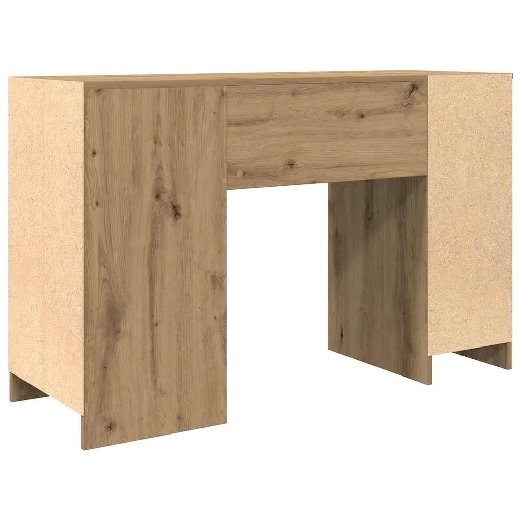 Bureau 120 x 42 x 76 cm chêne artisanal bois d'ingénierie – vue de dos