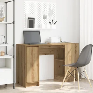 Bureau 120 x 42 x 76 cm chêne artisanal bois d'ingénierie – vue d’ensemble