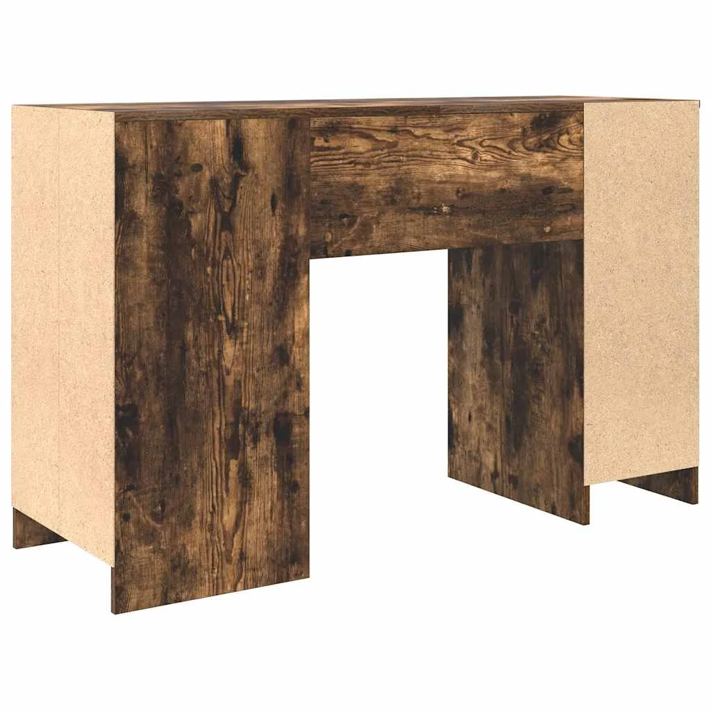 Bureau 120 x 42 x 76 cm chêne fumé bois d'ingénierie – vue de dos