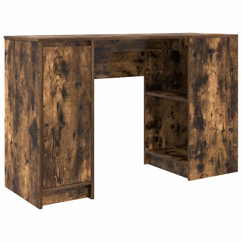 Bureau 120 x 42 x 76 cm chêne fumé bois d'ingénierie – vue de côté