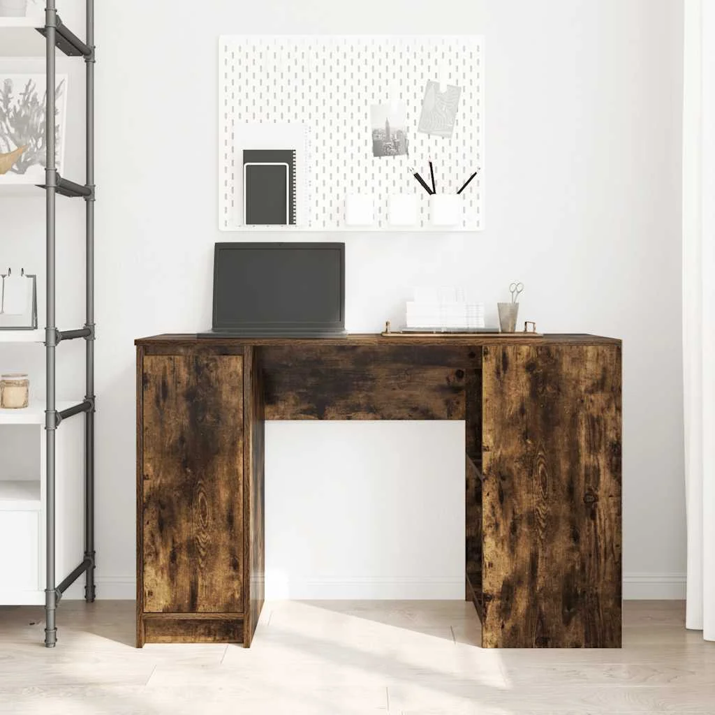 Bureau 120 x 42 x 76 cm chêne fumé bois d'ingénierie – vue de détail