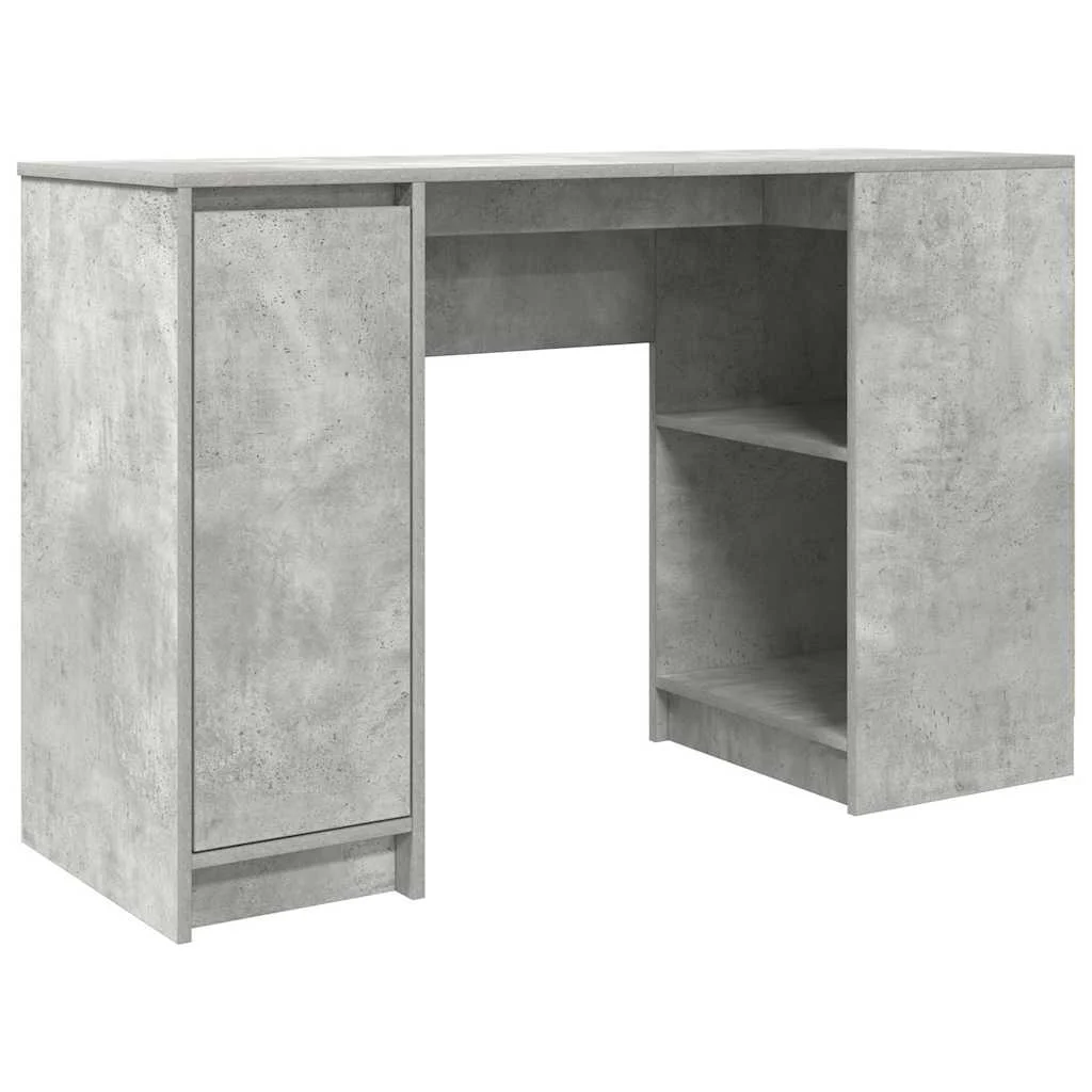 Bureau 120 x 42 x 76 cm gris béton bois d'ingénierie – vue de côté