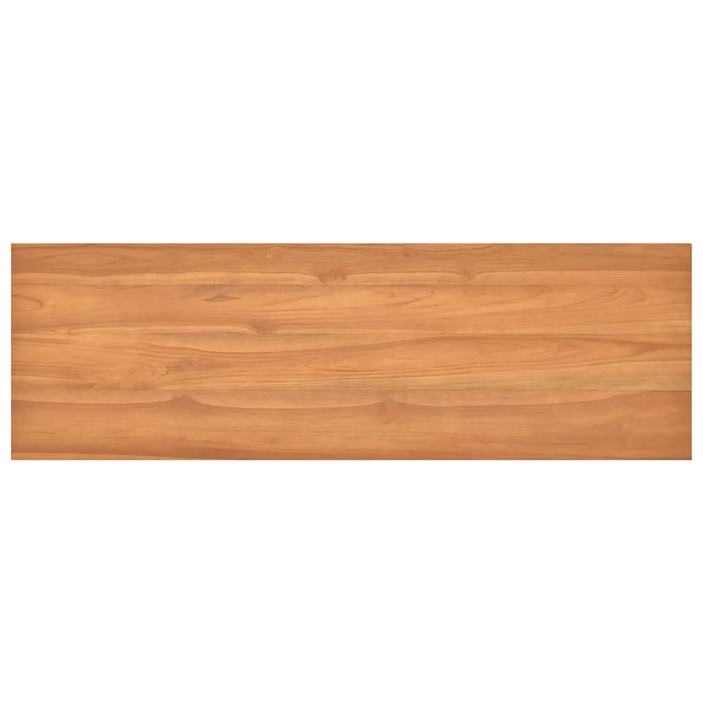 Bureau 120 x 45 x 75 cm marron bois massif de teck – vue de dessus