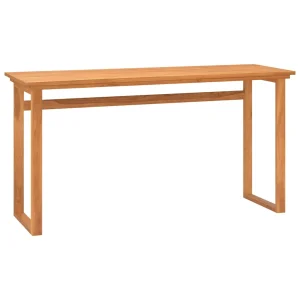 Bureau 120 x 45 x 75 cm marron bois massif de teck – vue d’ensemble