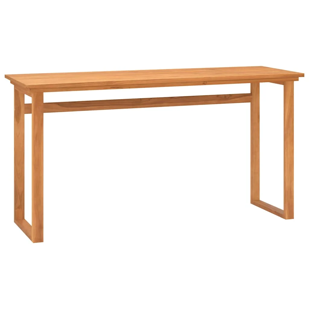 Bureau 120 x 45 x 75 cm marron bois massif de teck – vue d’ensemble
