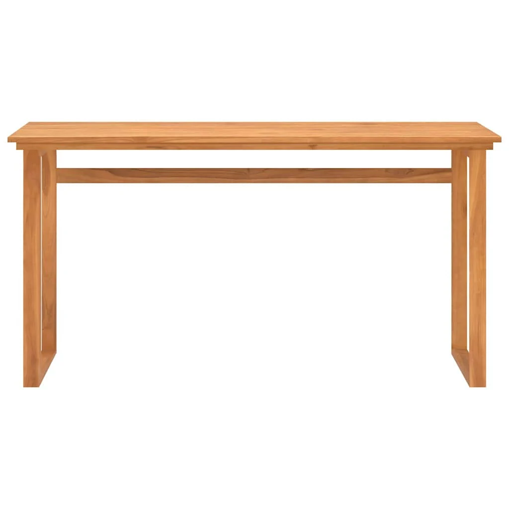 Bureau 120 x 45 x 75 cm marron bois massif de teck – vue de côté