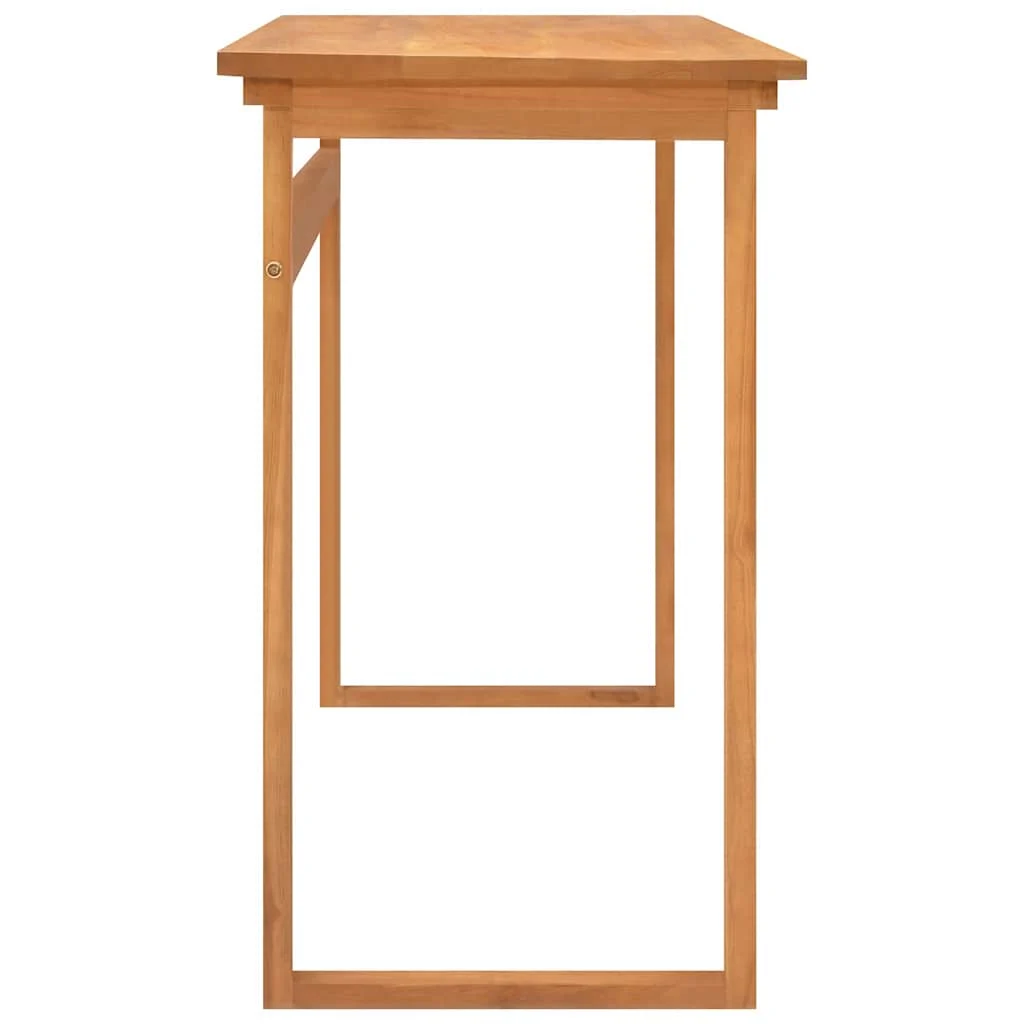 Bureau 120 x 45 x 75 cm marron bois massif de teck – vue en situation