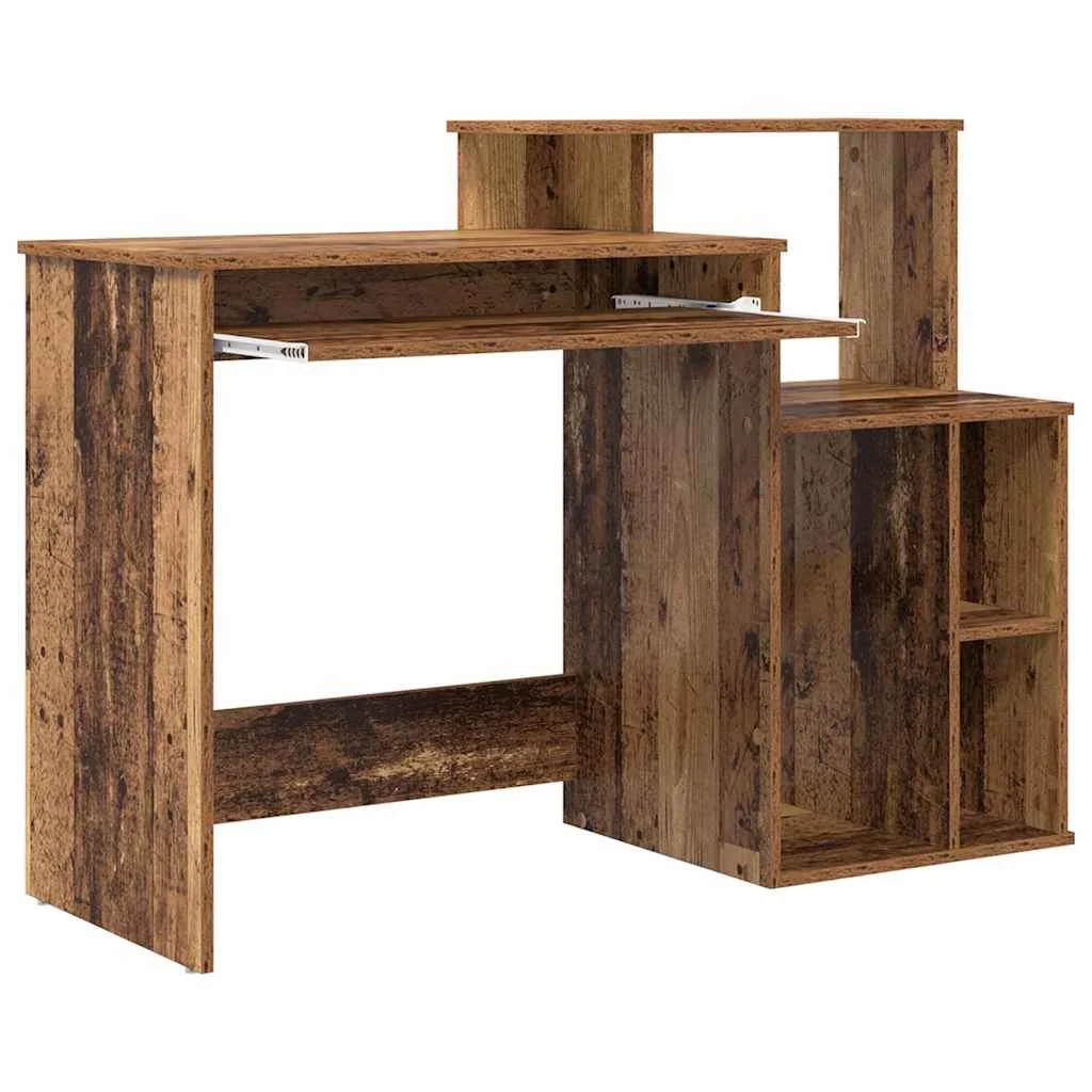 Bureau 120,5 x 44 x 88,5 cm bois ancien bois d'ingénierie – vue de dessus