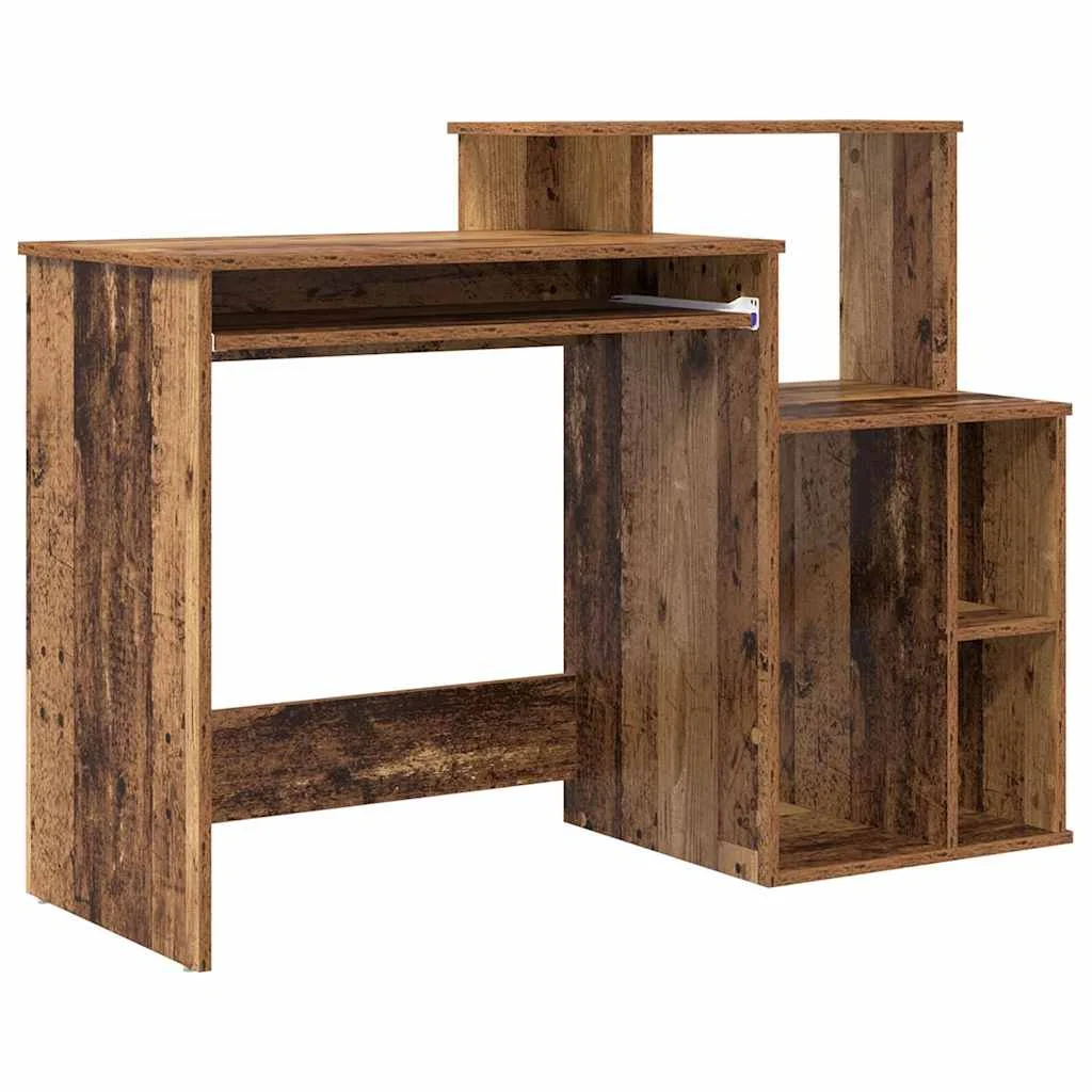 Bureau 120,5 x 44 x 88,5 cm bois ancien bois d'ingénierie – vue de côté