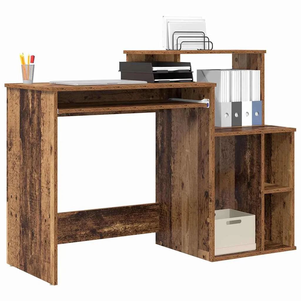 Bureau 120,5 x 44 x 88,5 cm bois ancien bois d'ingénierie – vue de détail