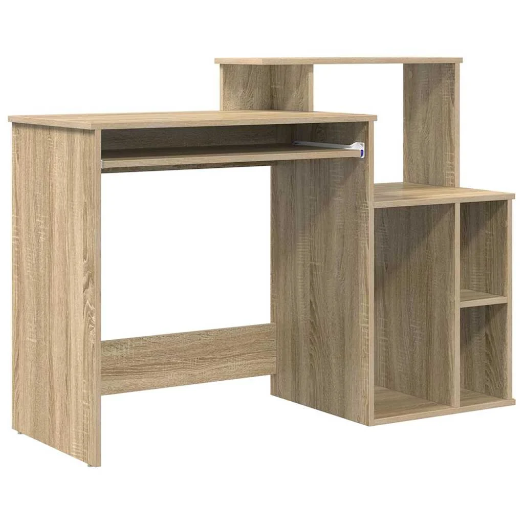 Bureau 120,5 x 44 x 88,5 cm chêne sonoma bois d'ingénierie – vue de côté