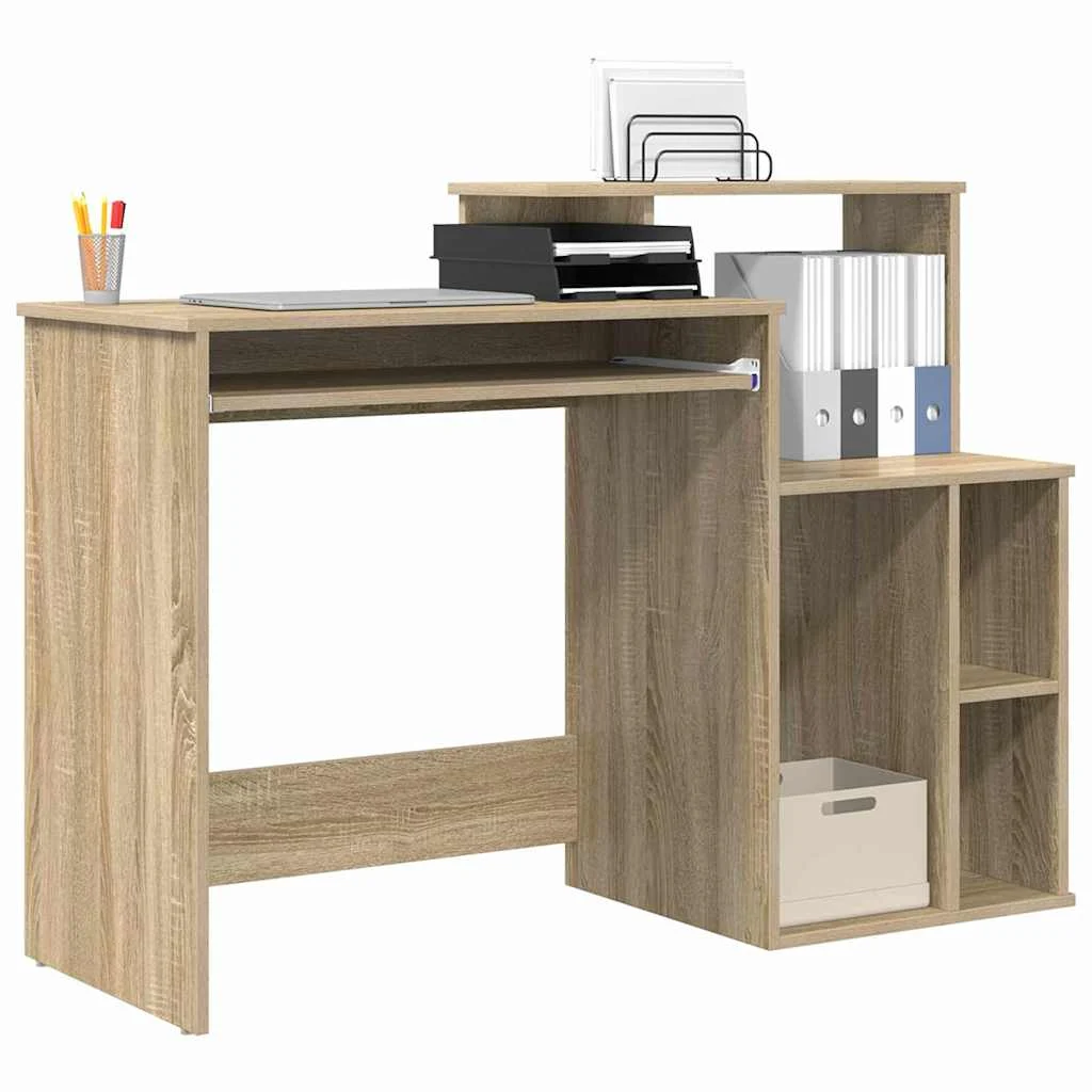 Bureau 120,5 x 44 x 88,5 cm chêne sonoma bois d'ingénierie – vue de détail