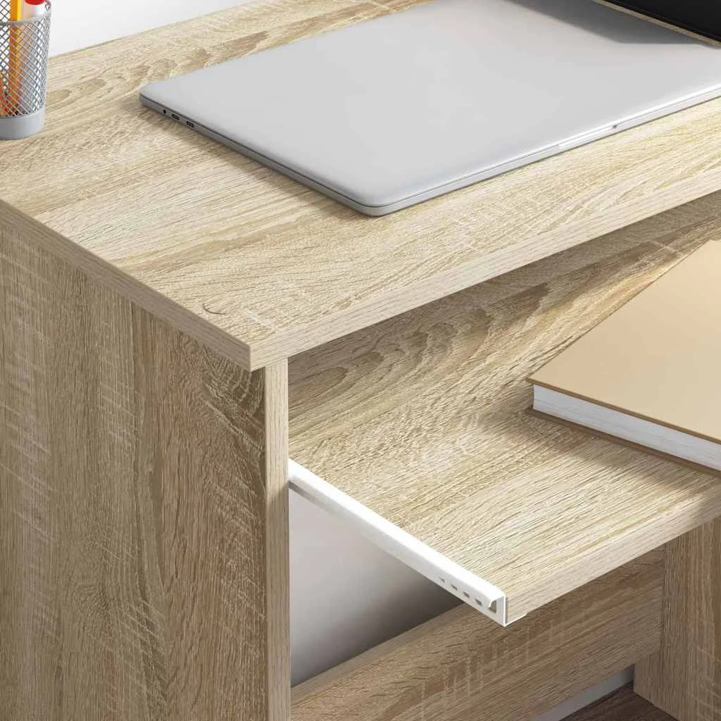 Bureau 120,5 x 44 x 88,5 cm chêne sonoma bois d'ingénierie – vue en situation