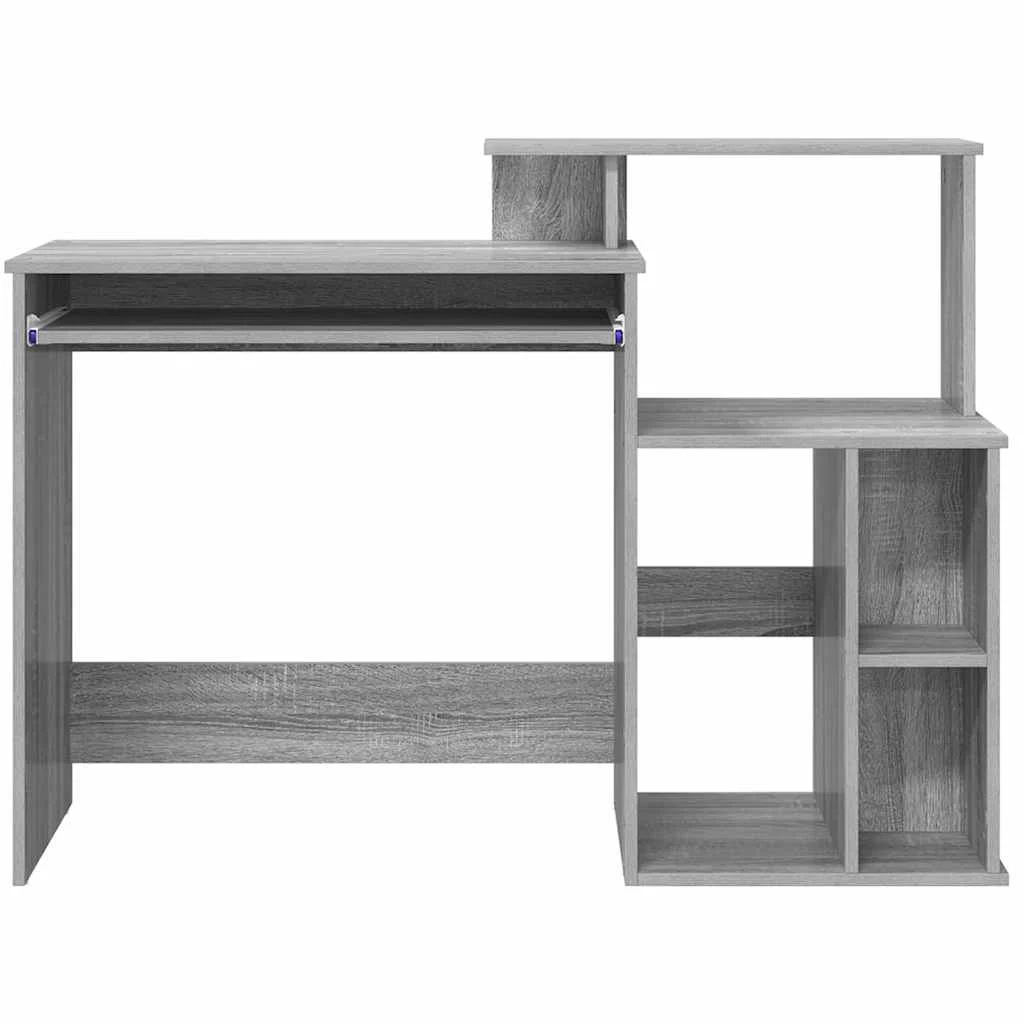 Bureau 120,5 x 44 x 88,5 cm sonoma gris bois d'ingénierie – vue de dessus