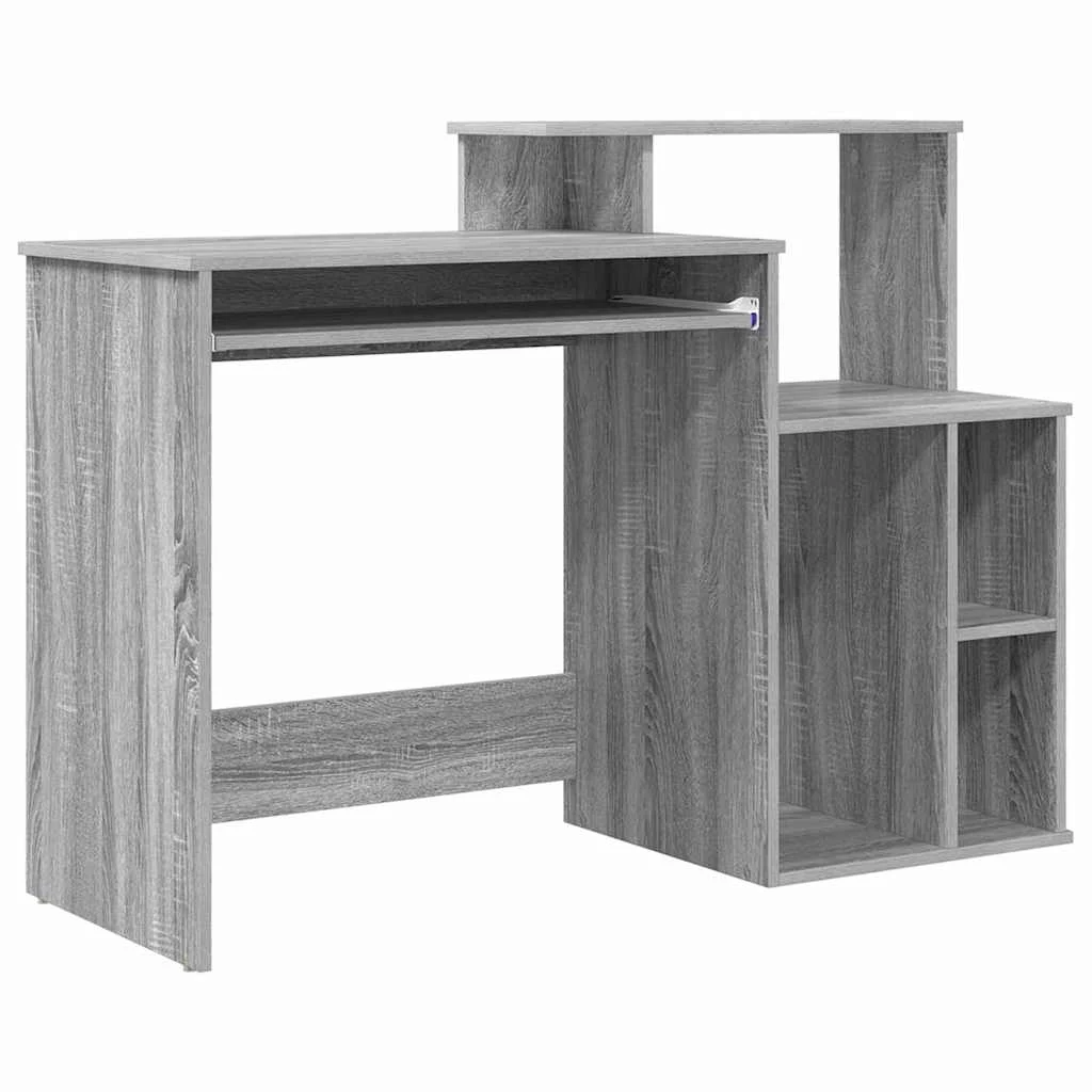 Bureau 120,5 x 44 x 88,5 cm sonoma gris bois d'ingénierie – vue de côté