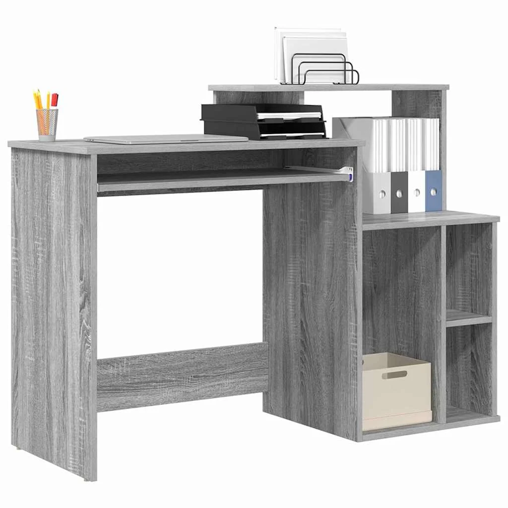 Bureau 120,5 x 44 x 88,5 cm sonoma gris bois d'ingénierie – vue de détail