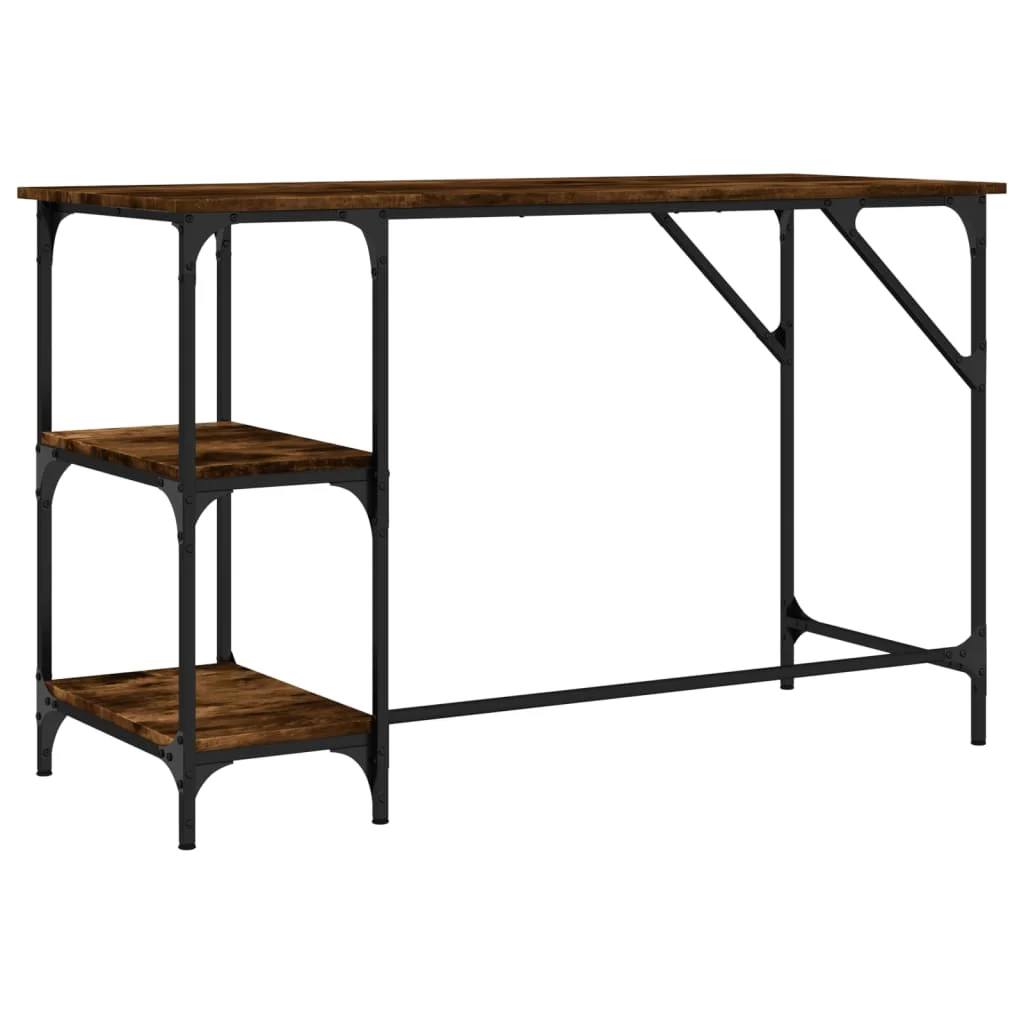 Bureau 120 x 50 x 75 cm chêne fumé bois d'ingénierie – vue de dessus