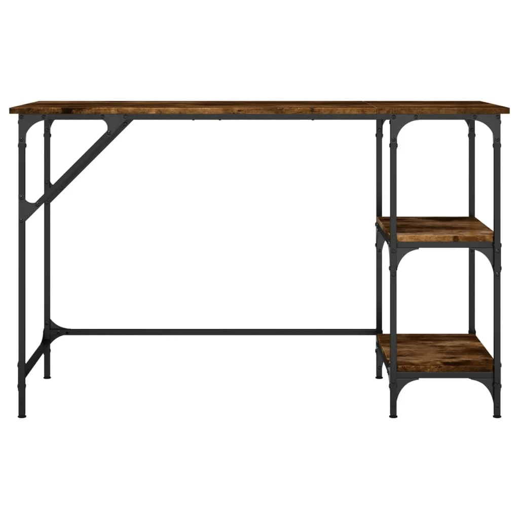 Bureau 120 x 50 x 75 cm chêne fumé bois d'ingénierie – vue en situation