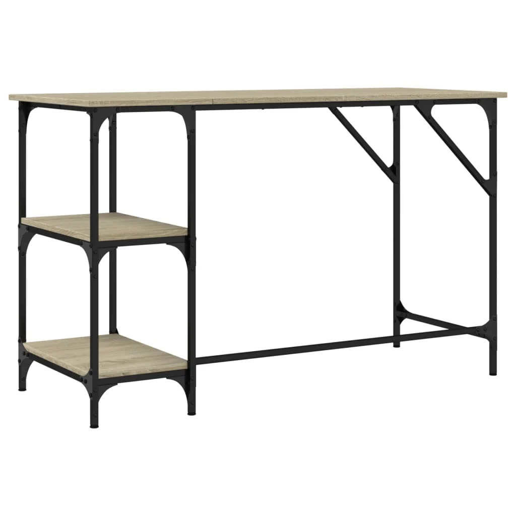 Bureau 120 x 50 x 75 cm chêne sonoma bois d'ingénierie – vue de dessus